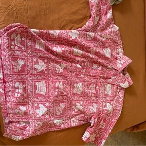 Reyn Spooner Pink and White Shirt